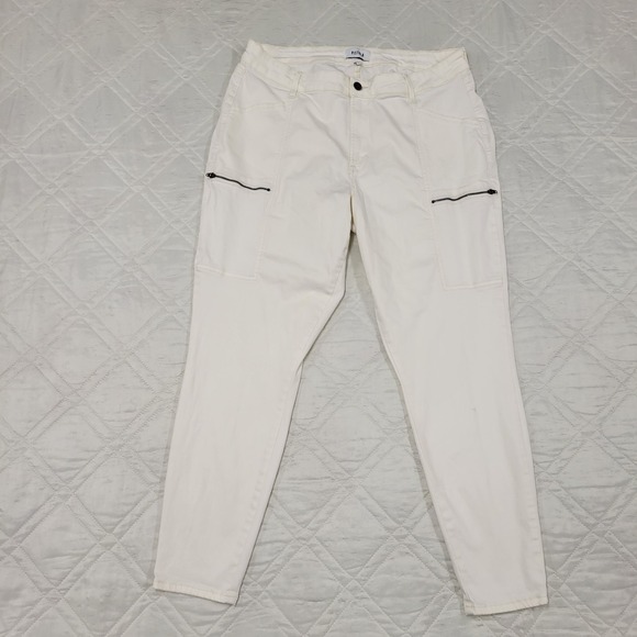 pistola Denim - Pistola Womens‎ Size 33 White Denim Zipper skinny jeans